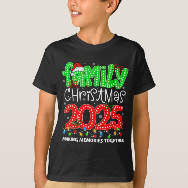 Camiseta Making Memories Together Family Christmas 2025 Xma (Frente)