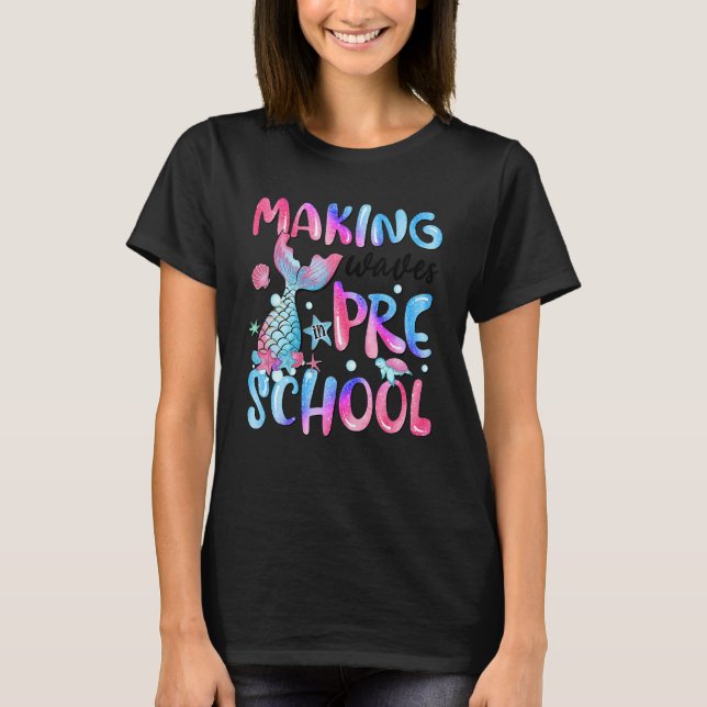 Camiseta Making Waves In Preschool Fish Tail Tie Dye Back T (Frente)