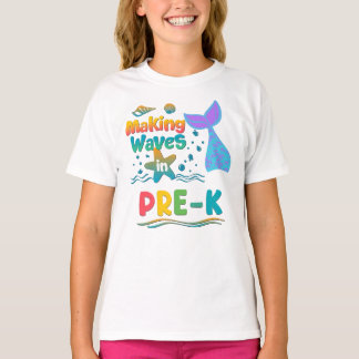 Camiseta Making Waves School Shirt Pre-K to 2nd Grade Girl 