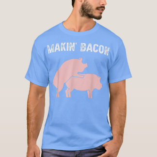 Camiseta Makon Bacon Adulto Engraçado Para Piada De Pig Lov