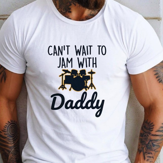 Camiseta Mal não posso esperar para tocar com o Papai (Criador carregado)