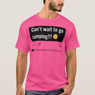 Camiseta Mal Posso Esperar Para Acampar Camper Dizendo Piad