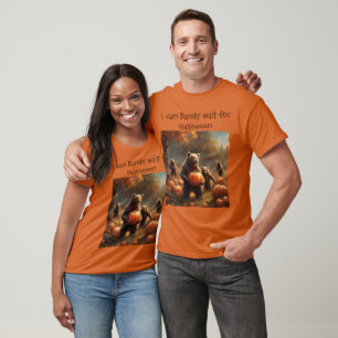 Camiseta Mal posso esperar pelo Halloween caprichoso de Out