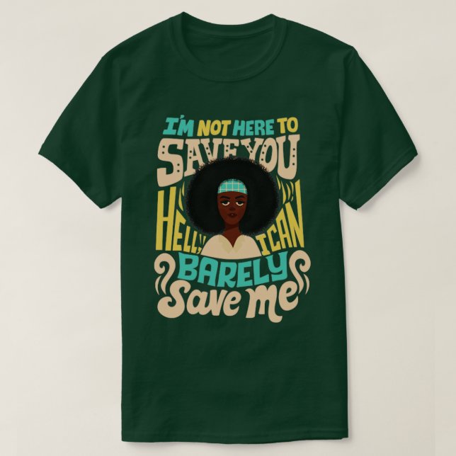 Camiseta Mal posso me salvar. (Frente do Design)