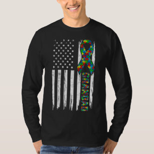 Camiseta Mala da família Avô, Autismo da bandeira americana