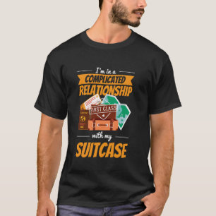Camiseta Mala de Relacionamento Equipamento de Viagem em Vo