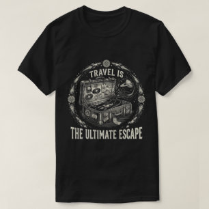 Camiseta Mala de Viagem Espacial Retro - A Fuga Definitiva