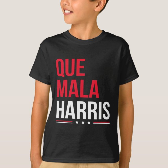 Camiseta Mala Harris Anti Kamala Harris Joe Biden Border Pr (Frente)