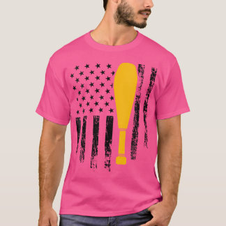 Camiseta Malabarismo com Bandeira Americana Feminina