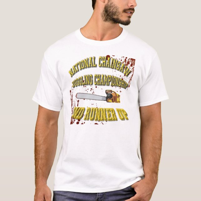 Camiseta Malabarismo com Motosserra (Frente)