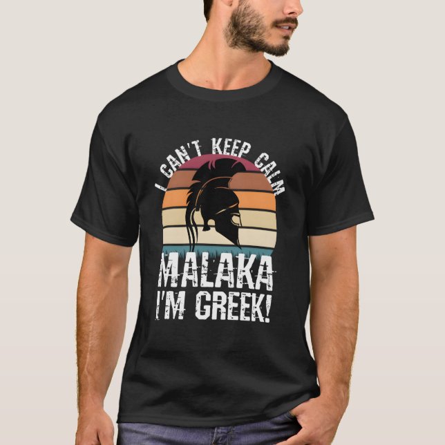 Camiseta Malaka I Am Greek Proud Greek Spans (Frente)