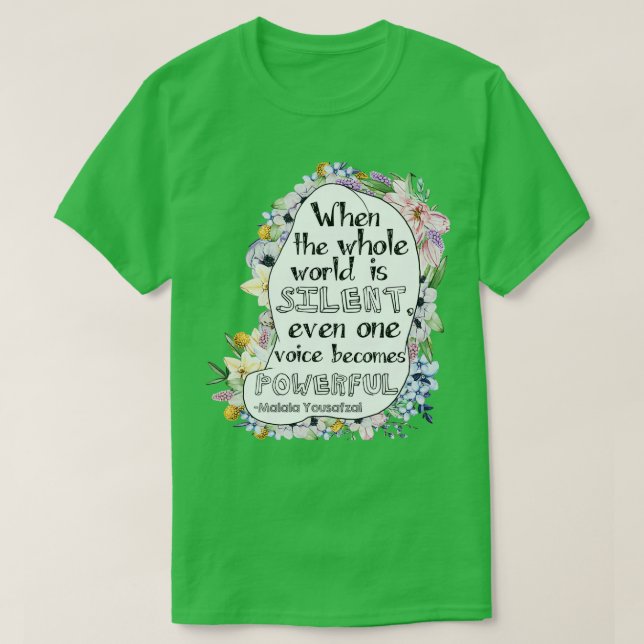 Camiseta Malala Yousafzai Silhouette (Frente do Design)