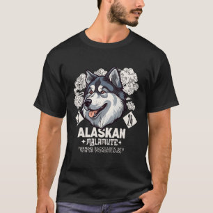 Camiseta Malamute do Alasca no quintal