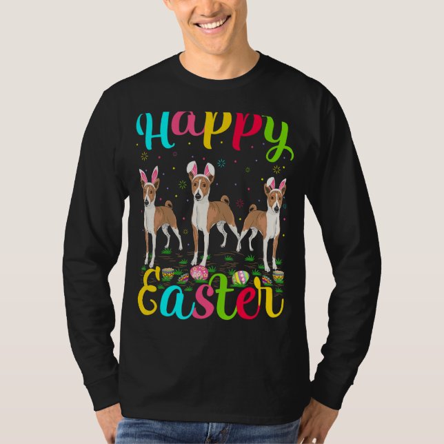 Camiseta Malamute Dog Easter Bunny Malamute Feliz Eas (Frente)