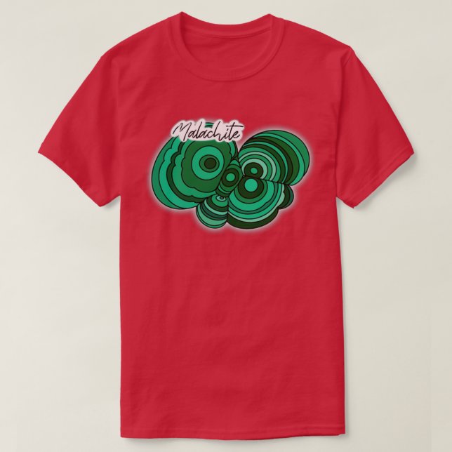 Camiseta Malaquite Cu2CO3OH2 (Frente do Design)