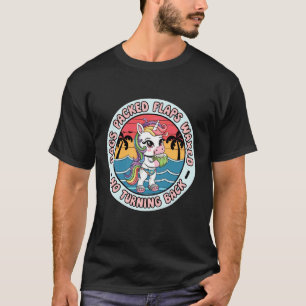 Camiseta Malas Empacotadas Abas Enceradas Viagem Divertida