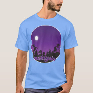 Camiseta malásia à noite com Palms