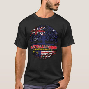 Camiseta Malásia Malaio Australiano Austrália Raízes da Árv