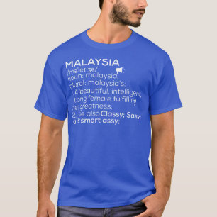 Camiseta Malásia Nome Malásia Definição Malásia Mulher
