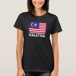 Camiseta Malásia - Sinalizador de apoio às Pessoas malaias