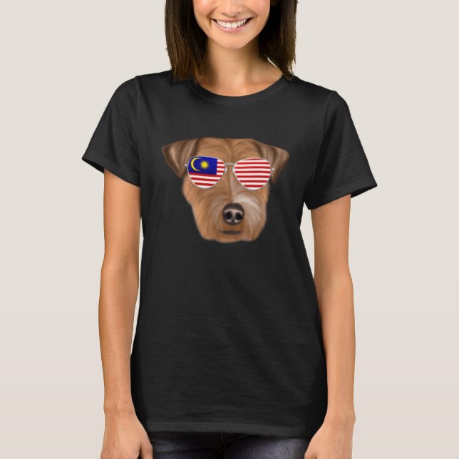 Camiseta Malaysian Flag Russell Terrier Dog Malaysia Pocket (Frente)