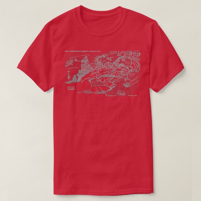 Camiseta Malazan Seven Cities Map White Design (Frente do Design)