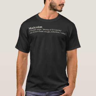 Camiseta Malcolm name etymology