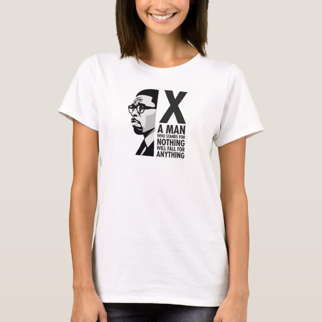 Camiseta Malcolm X Inspirational Quote - Civil Rights (Frente)