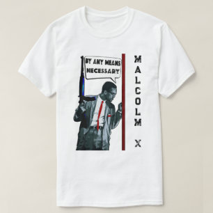 Camiseta Malcolm X - Por Qualquer Meio Necessário