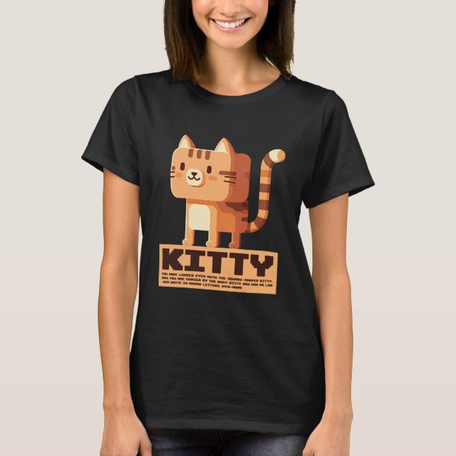 Camiseta Maldição do Gatinho: O Desafio de Gato Quadrado Co (Frente)