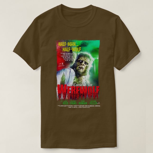 Camiseta Maldição do poster alternativo de Werewolf (Frente do Design)