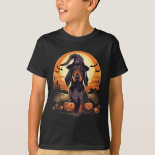 Camiseta Maldita Negra E Tan Coonhound, Bruxo de Bruxas