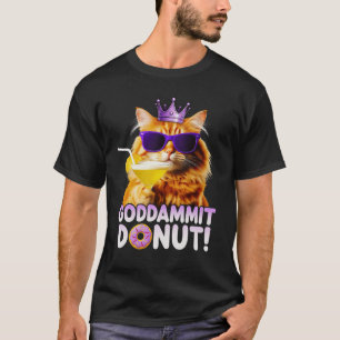Camiseta Maldito Donut Gata Princesa Óculos Roxos Coquetel