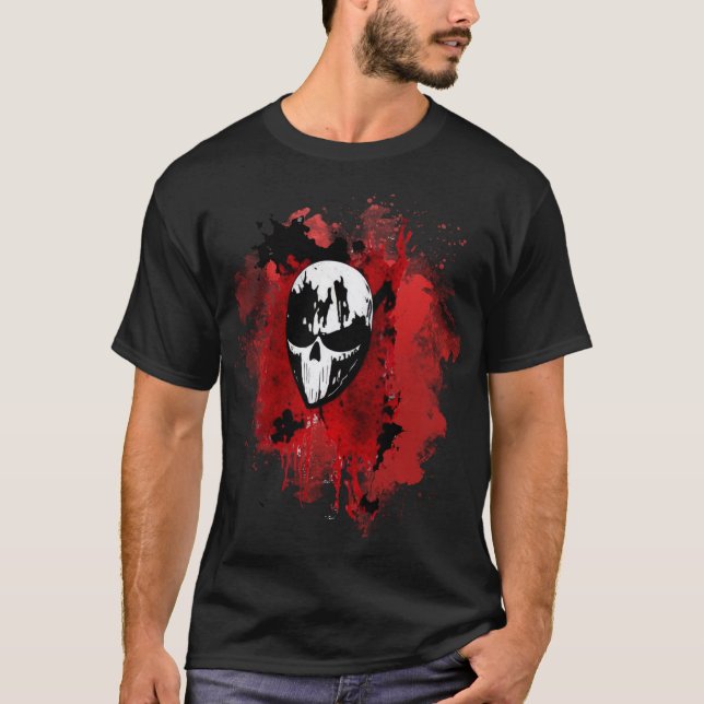 Camiseta Maldito filme de terror Caveira Negra (Frente)
