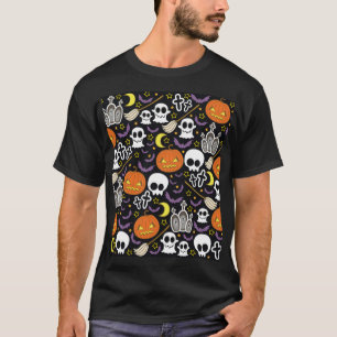 Camiseta Maldito Halloween: O Design de fundo do tema.