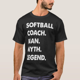 Camiseta Maldito treinador do Softball, lenda do Mito