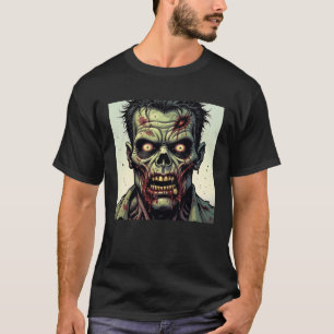 Camiseta Maldito Zombie Rosto de Bicicleta Pop de Arte Hall