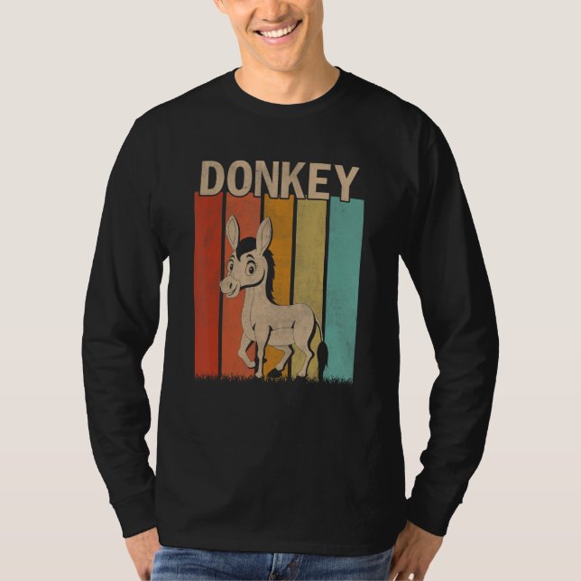 Camiseta Malditos Homens Donkey Mulheres Crianças Cute Donk (Frente)