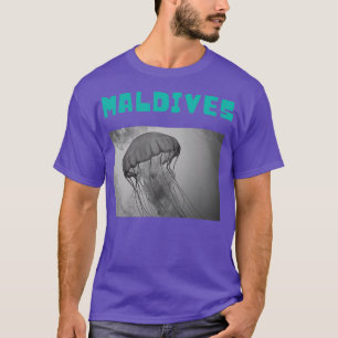 Camiseta Maldivas águas-vivas agudas submarinas