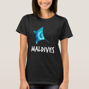 Camiseta Maldivas Arraia Manta Desenho Mergulho Maldivas Di