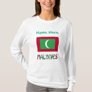 Camiseta Maldivas Bandeira Maldiva Verde Personalização