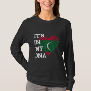 Camiseta Maldivas Está No Meu DNA Orgulho Maldivo Coração M