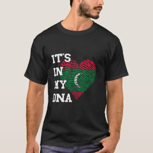 Camiseta Maldivas Está No Meu DNA Orgulho Maldivo Maldivo