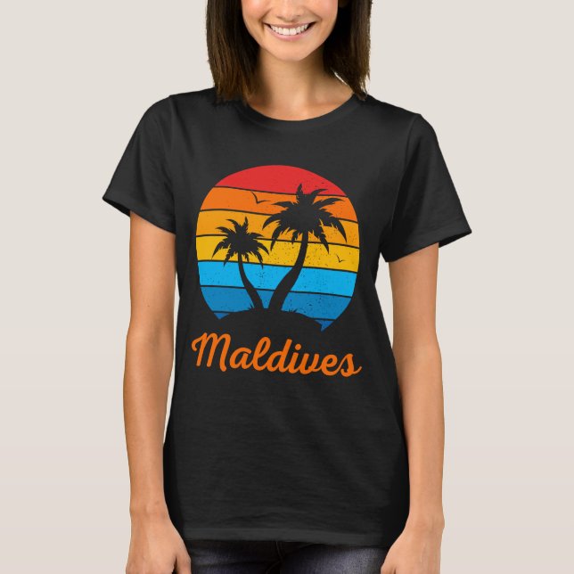 Camiseta Maldivas Family Vacation Beach Tropical (Frente)