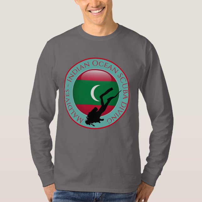Camiseta Maldivas SCUBA merging T-shirt (Frente)