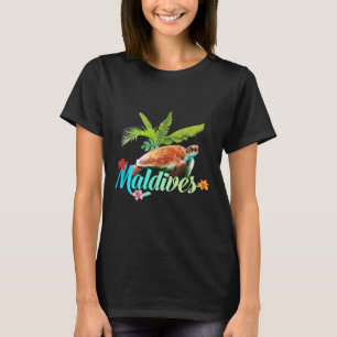 Camiseta Maldivas Sea Turtle Island Gift Beach Sou