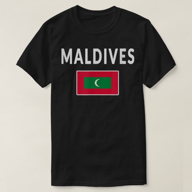Camiseta Maldives Maldivian Tee Flag souvenir Gift Male (Frente do Design)