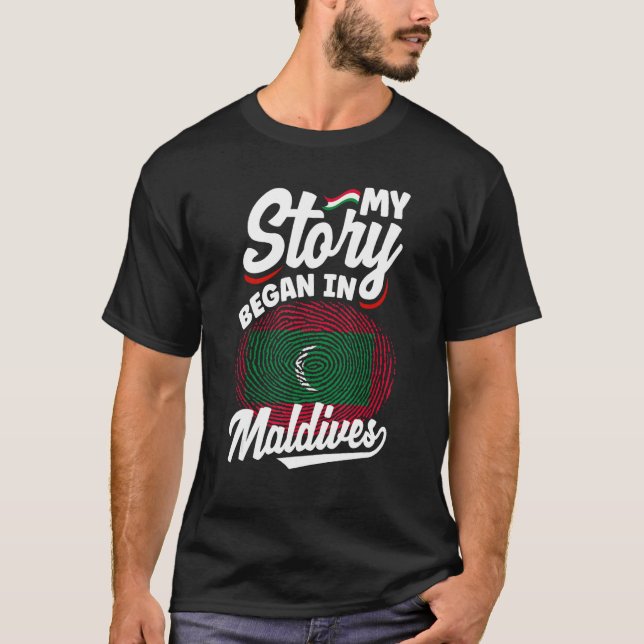 Camiseta Maldivian Maldives Maldivian Flag My Story Began I (Frente)