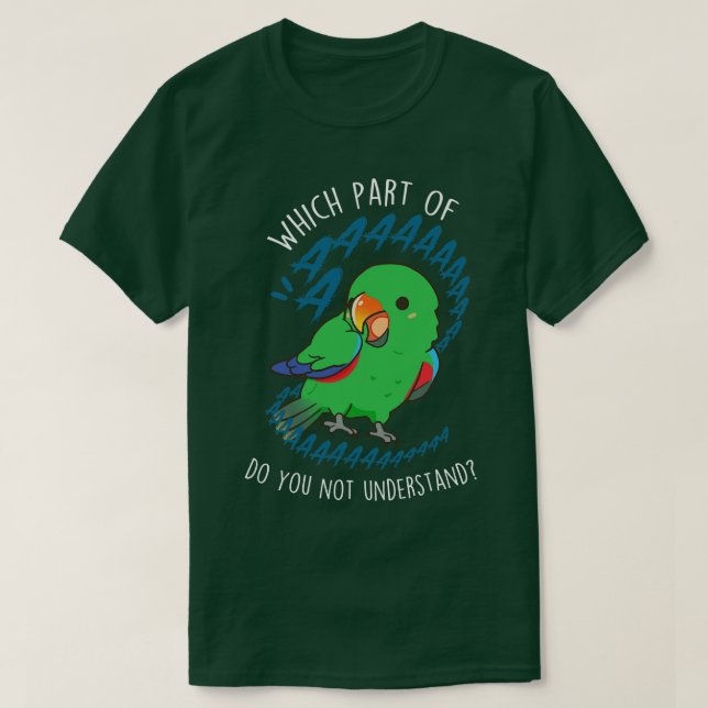 Camiseta Male Eclectus Parrot Aaaa (Frente do Design)