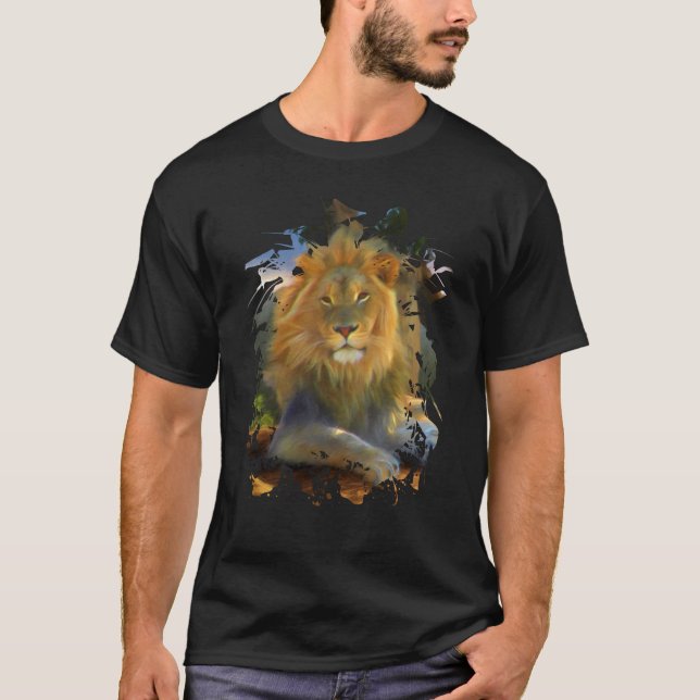CAMISETA MALE LION ON THE JOB (Frente)